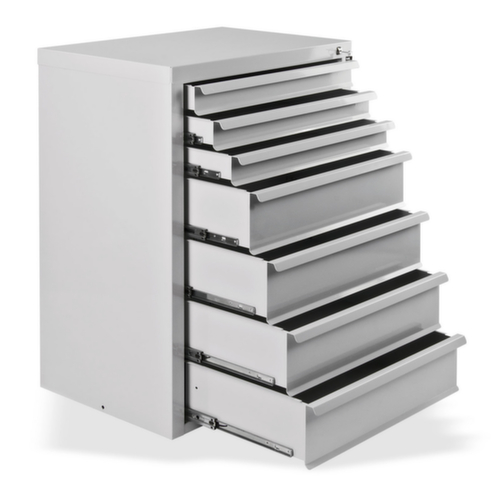 Armoire à tiroirs MAMMUT, 7 tiroir(s), RAL7035 gris clair/RAL7035 gris clair