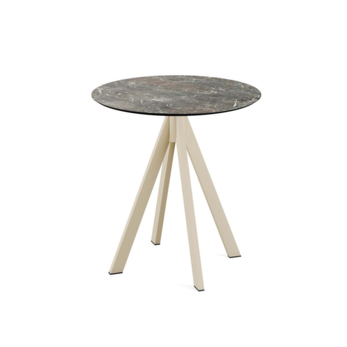 VEBA Table de bistro Essentials Infinity, Ø 700 mm, panneau Galaxy Marble
