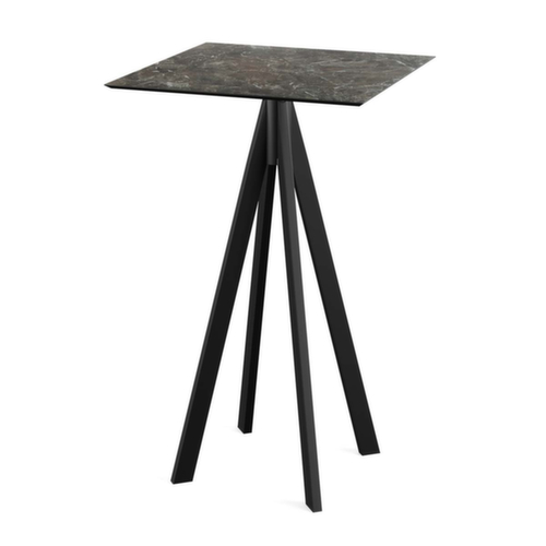 VEBA Table haute Essentials Infinity, largeur x profondeur 700 x 700 mm, panneau Galaxy Marble