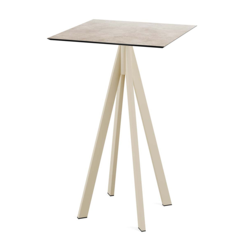 VEBA Table haute Essentials Infinity, largeur x profondeur 700 x 700 mm, panneau Moonstone
