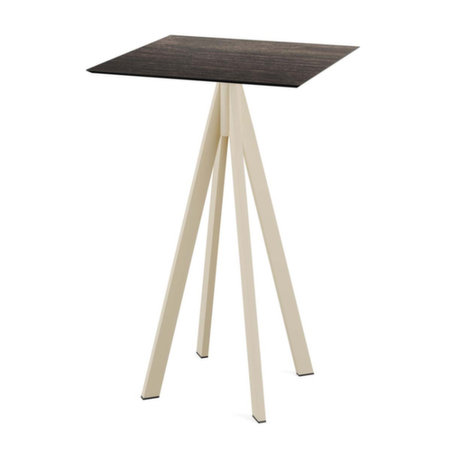VEBA Table haute Essentials Infinity, largeur x profondeur 700 x 700 mm, panneau bois délavé