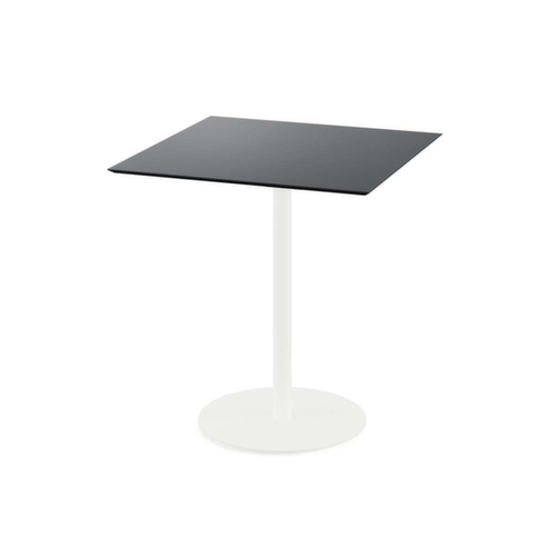 VEBA Table de bistro Essentials Urban, largeur x profondeur 700 x 700 mm, panneau noir