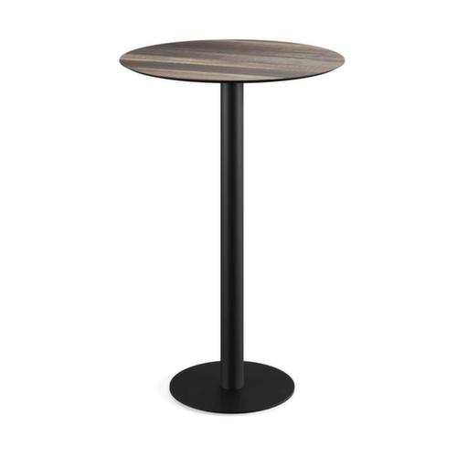 VEBA Table haute Essentials Urban, Ø 700 mm, panneau bois tropical