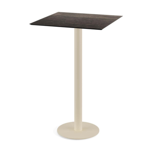 VEBA Table haute Essentials Urban, largeur x profondeur 700 x 700 mm, panneau bois délavé
