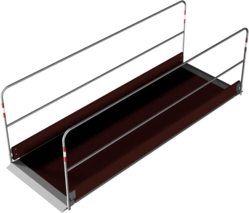 Schake Passerelle piétons avec plateforme en bois, longueur x largeur 3200 x 1000 mm