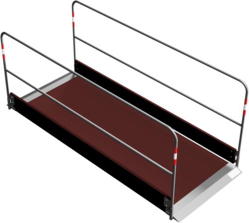 Schake Passerelle piétons avec plateforme en bois, longueur x largeur 2700 x 1000 mm
