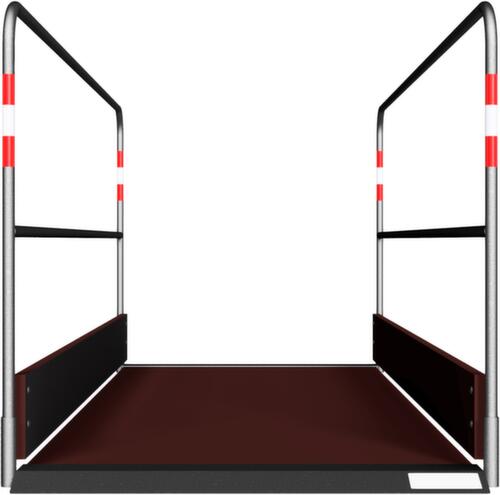 Schake Passerelle piétons avec plateforme en bois, longueur x largeur 2700 x 1000 mm