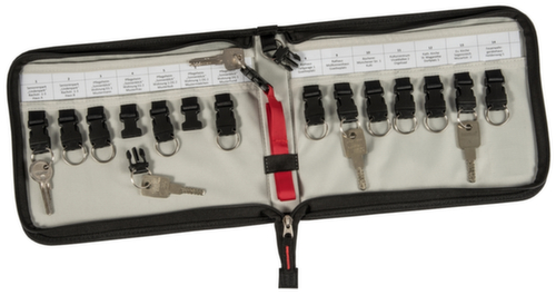 EICHNER Classeur à clés en polyester noir/rouge