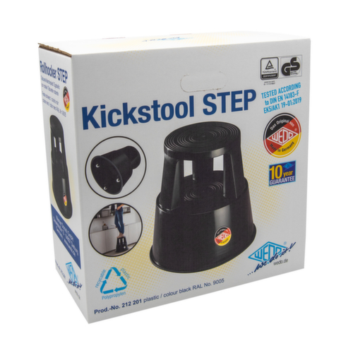 WEDO Marchepied sur roulettes, plastique, noir