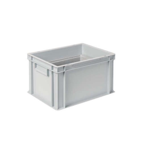 Bac gerbable norme Europe avec boîte isotherme, gris, capacité 22,5 l, couvercle indépendant pour boîte isotherme