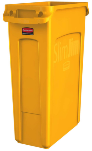 Rubbermaid Collecteur de recyclage Slim Jim® avec conduits d'air, 87 l, jaune