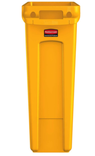 Rubbermaid Collecteur de recyclage Slim Jim® avec conduits d'air, 87 l, jaune