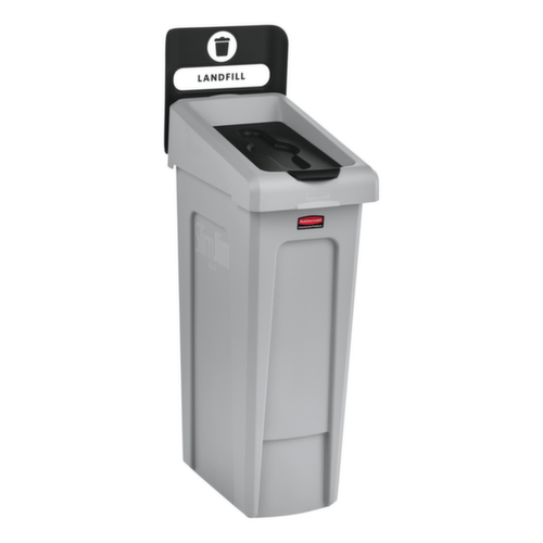 Rubbermaid Couverture Slim Jim® pour station de recyclage, noir