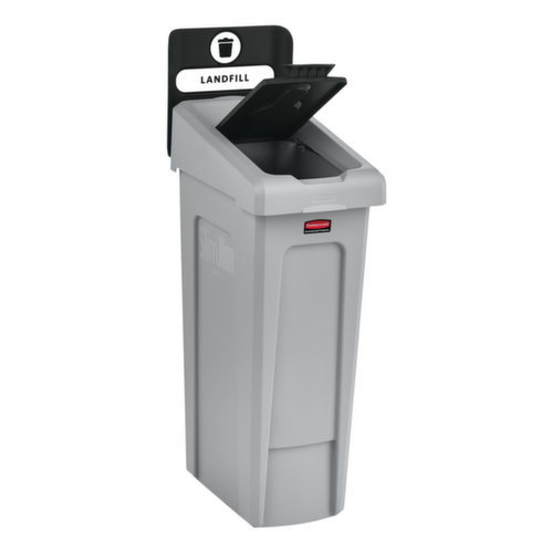 Rubbermaid Couverture Slim Jim® pour station de recyclage, noir
