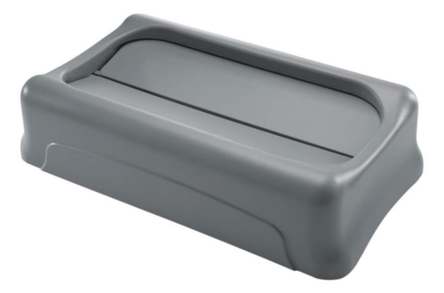 Rubbermaid Couvercle oscillant Slim Jim® pour collecteur de recyclage, gris