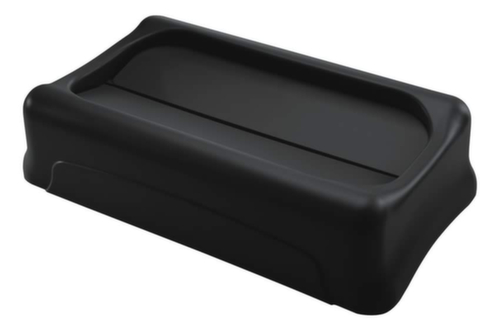 Rubbermaid Couvercle oscillant Slim Jim® pour collecteur de recyclage, noir