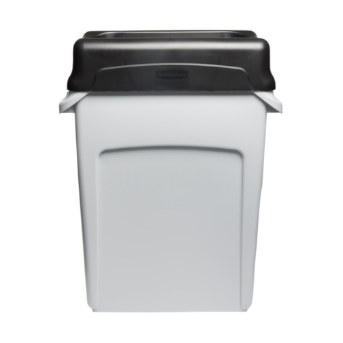 Rubbermaid Couvercle oscillant Slim Jim® pour collecteur de recyclage, noir