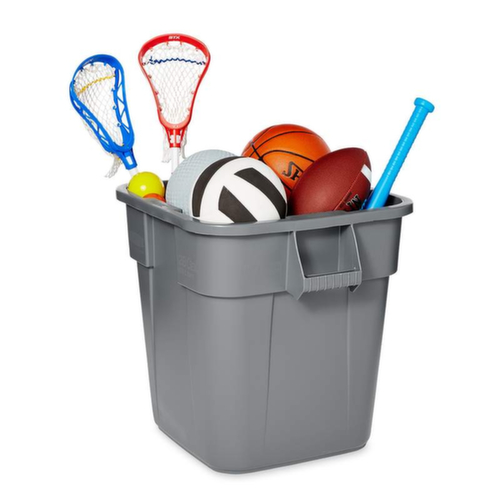 Rubbermaid Conteneur de recyclage carré BRUTE, 106 l, gris