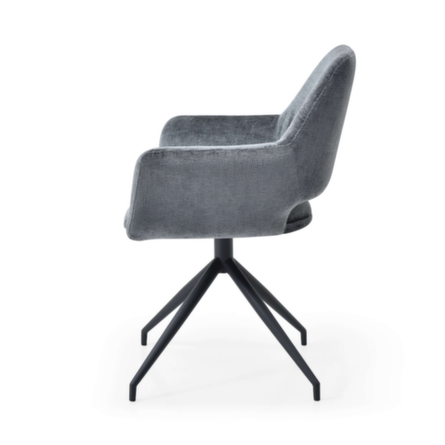 Bisley Siège visiteur Easy Meet G 749 avec accoudoirs, assise tissu (100 % polyester), slate