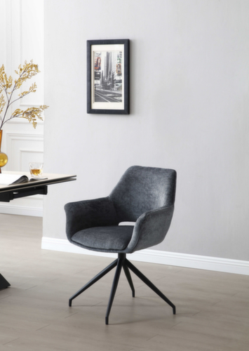 Bisley Siège visiteur Easy Meet G 749 avec accoudoirs, assise tissu (100 % polyester), slate