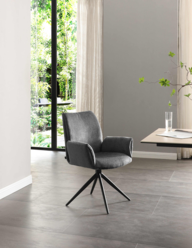 Bisley Siège visiteur Easy Meet FA 749 avec accoudoirs, assise tissu (100 % polyester), slate