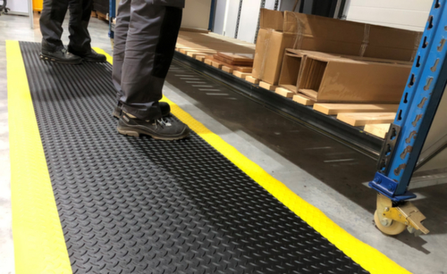 Tapis de sol antifatigue difficilement inflammable DUPLEX PRO, largeur 600 mm