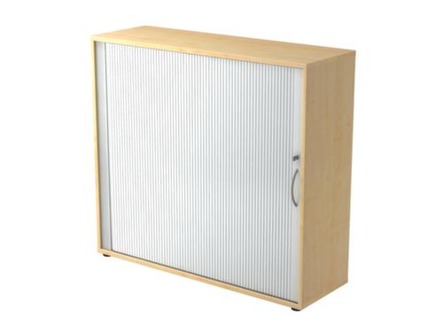 Armoire à rideaux transversaux, 3 hauteurs des classeurs, érable/argent