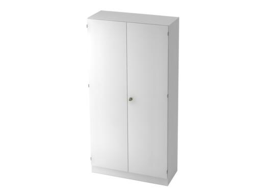 Armoire de bureau, 5 hauteurs des classeurs, blanc/blanc
