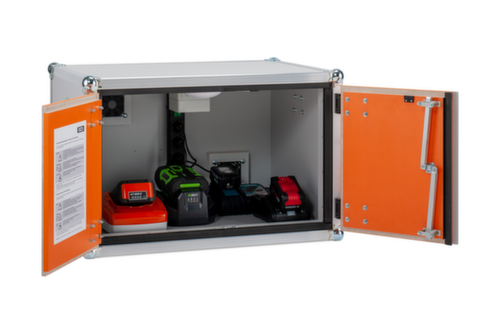 armoire de recharge de batteries lithium-ion antidéflagrante BASIC 8/5, hauteur x largeur x profondeur 520 x 800 x 660 mm