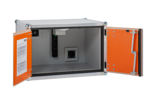 armoire de recharge de batteries lithium-ion antidéflagrante BASIC 8/5, hauteur x largeur x profondeur 520 x 800 x 660 mm