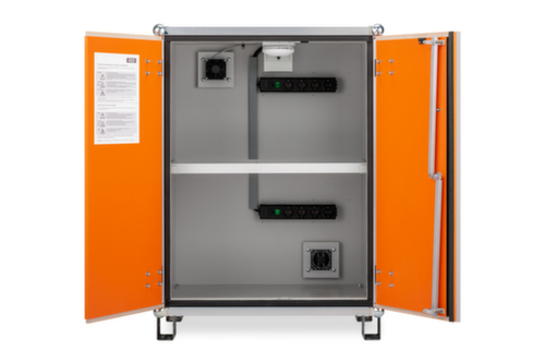 armoire de recharge de batteries lithium-ion antidéflagrante BASIC 8/10 à manutentionner, hauteur x largeur x profondeur 1110 x 800 x 660 mm