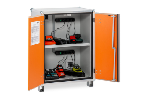 armoire de recharge de batteries lithium-ion antidéflagrante PREMIUM PLUS 8/10 à manutentionner, hauteur x largeur x profondeur 1110 x 800 x 660 mm