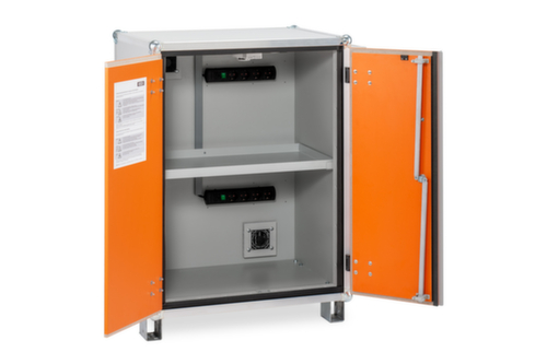 armoire de recharge de batteries lithium-ion antidéflagrante PREMIUM PLUS 8/10 à manutentionner, hauteur x largeur x profondeur 1110 x 800 x 660 mm