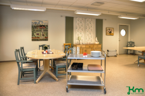 Kongamek Chariot à plateaux en acier inoxydable, force 100 kg, 3 plateaux