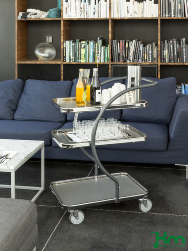 Kongamek Chariot à étagères C-Line avec 3 plateaux, force 120 kg, 3 plateaux