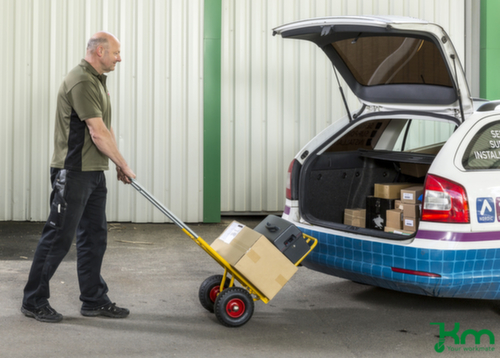 Kongamek diable de manutention avec roues increvables, force 150 kg, caoutchouc plein bandage