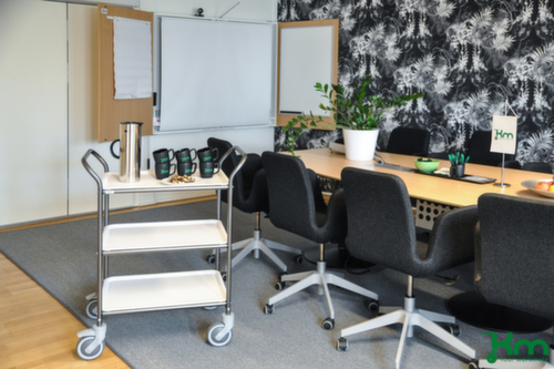 Kongamek Chariot pour l'alimentaire avec tablettes amovibles, force 150 kg, 3 plateaux