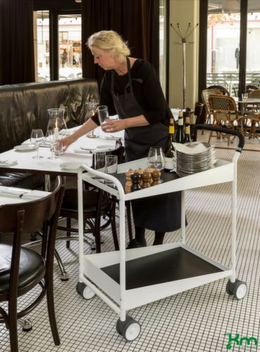 Kongamek chariot à plateaux Konga Design avec 2 barres de poussée 690x435 mm, force 150 kg, 2 plateaux