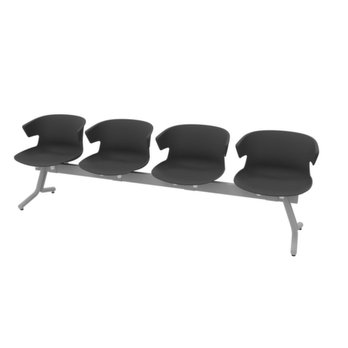 Quadrifoglio Banc sur poutre avec sièges en plastique, largeur x profondeur 2390 x 510 mm