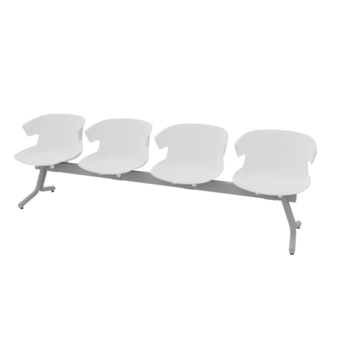 Quadrifoglio Banc sur poutre avec sièges en plastique, largeur x profondeur 2390 x 510 mm