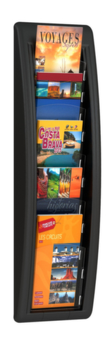 Paperflow Présentoir mural Quick Fit, 5 tablettes, structure noir