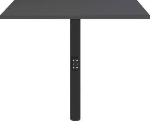 Angle de liaison anguleux GW-MAILAND 7906 avec pied d'appui, largeur x profondeur 800 x 800 mm, plaque graphite