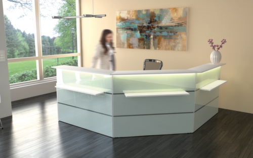 Kerkmann Banque d'accueil angulaire Atlantis sur 2 angles