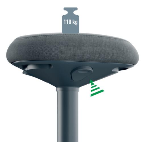 Leitz tabouret assis-debout Ergo Active, assise gris, partie inférieure du pied antidérapante
