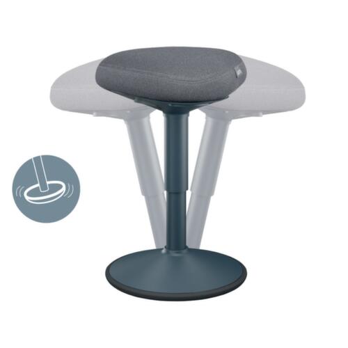 Leitz tabouret assis-debout Ergo Active, assise gris, partie inférieure du pied antidérapante