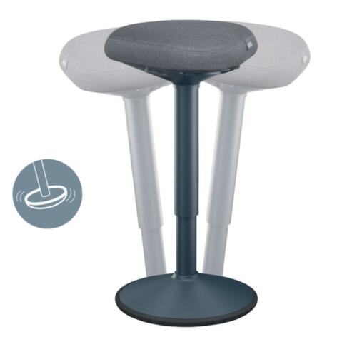 Leitz tabouret assis-debout Ergo Active, assise gris, partie inférieure du pied antidérapante