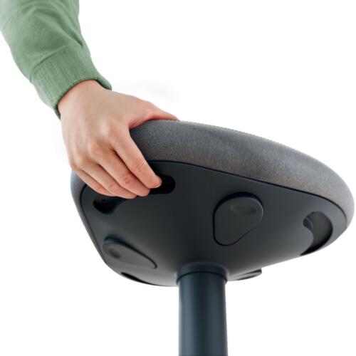 Leitz tabouret assis-debout Ergo Active, assise gris, partie inférieure du pied antidérapante
