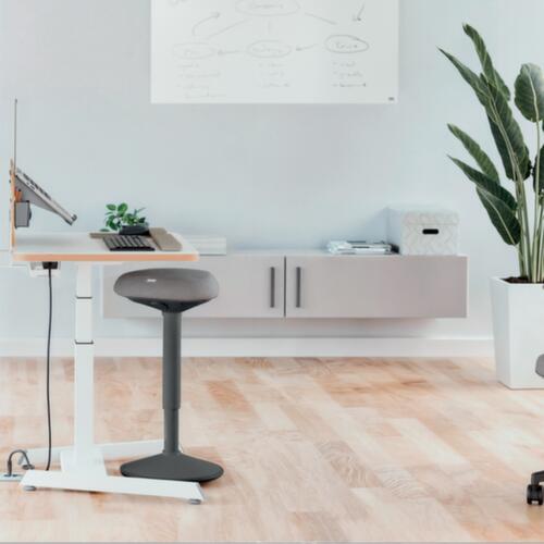Leitz tabouret assis-debout Ergo Active, assise gris, partie inférieure du pied antidérapante