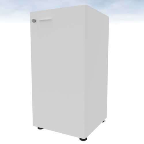 Quadrifoglio Armoire à portes battantes T45 avec porte battante, 2 hauteurs des classeurs, blanc/blanc