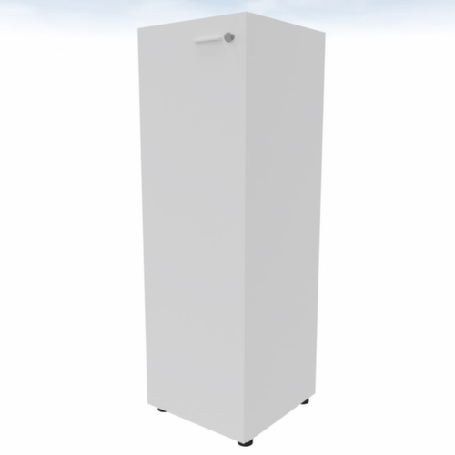 Quadrifoglio Armoire à portes battantes T45 avec porte battante, 3 hauteurs des classeurs, blanc/blanc